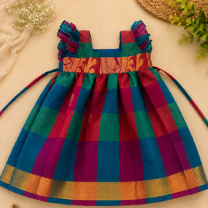 BABZO – Multicolour Traditional Checked Frock